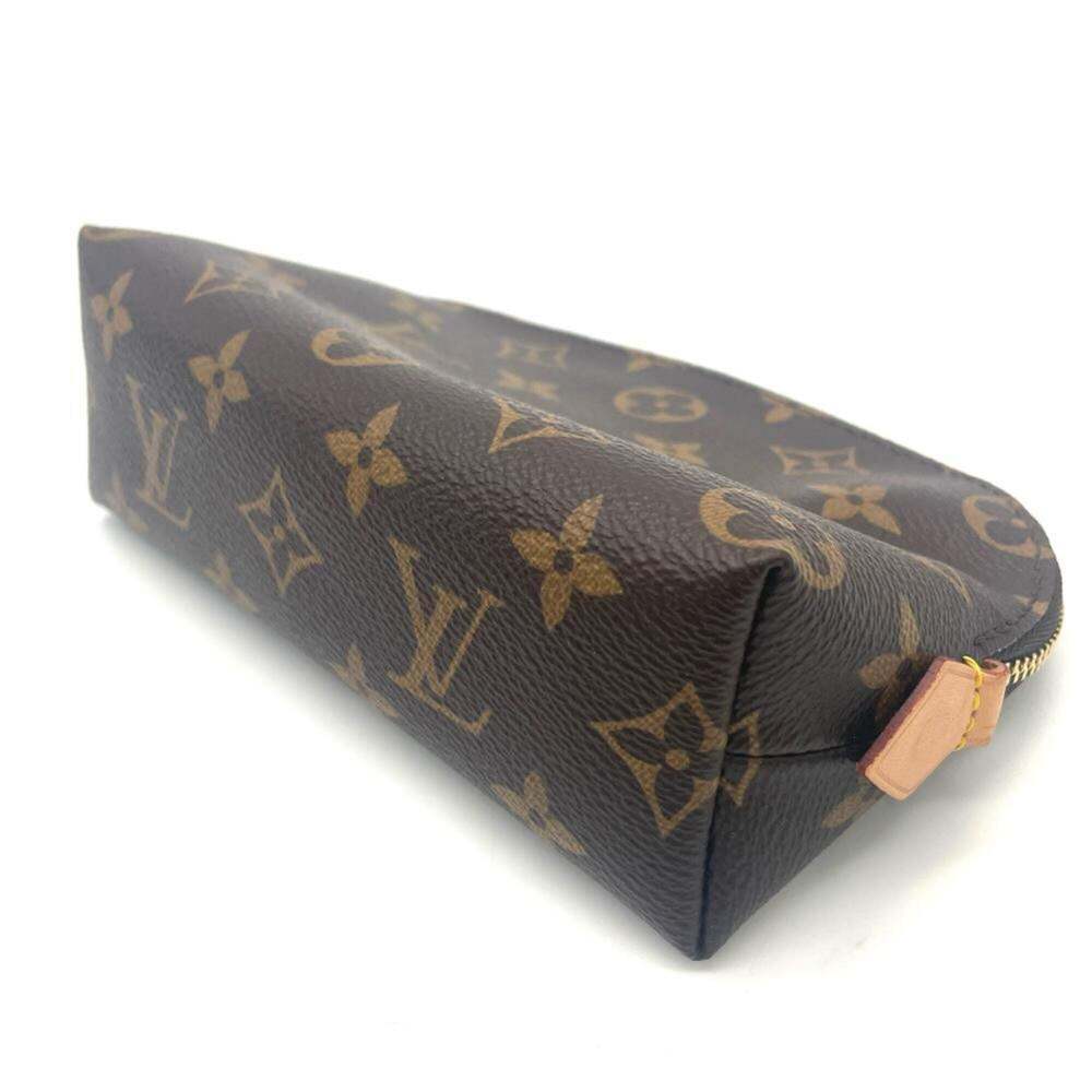 LOUIS VUITTON Authentic Brown Monogram Canvas Pochette Pouch - Picture 3 of 8